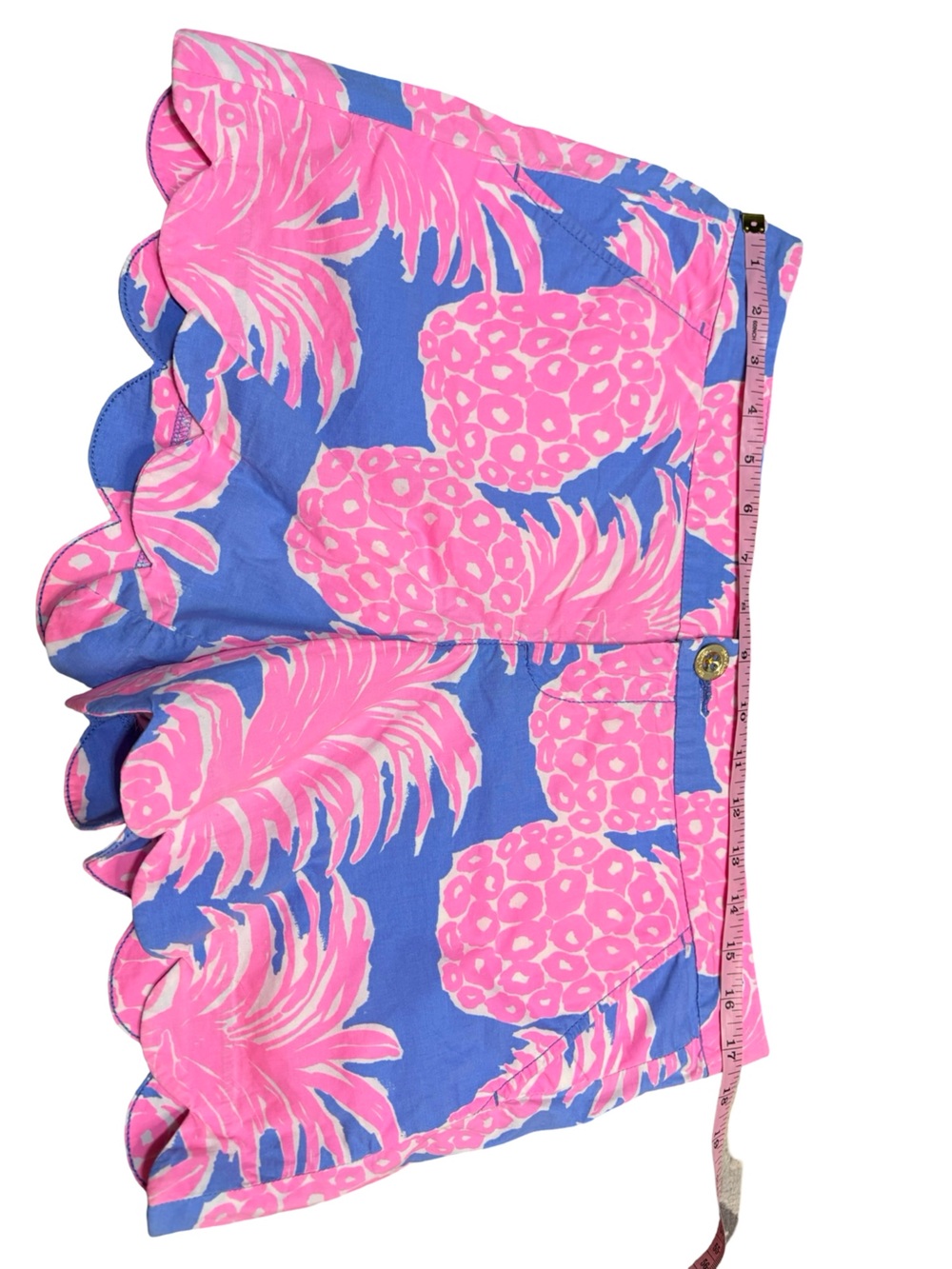 Lilly Pulitzer Buttercup Pineapple Shake Scallop Shorts Size 8 - Picture 7 of 10